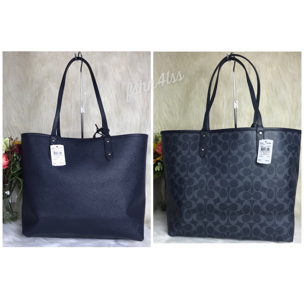 ❌SOLD❌COACH SIGNATURE REVERSIBLE CITY TOTE - Picture 4 of 6